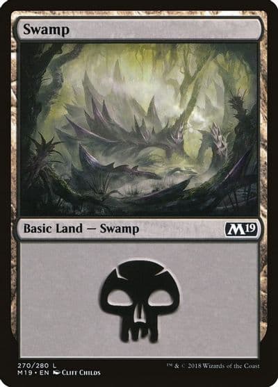 Swamp 270 Core Set 2019 Magic card