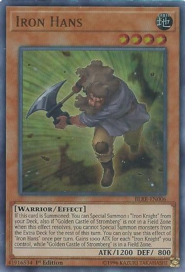 Iron Hans Battles of Legend: Relentless Revenge Yu-Gi-Oh! card