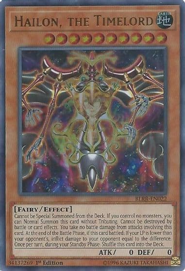 Hailon the Timelord Battles of Legend: Relentless Revenge Yu-Gi-Oh! card