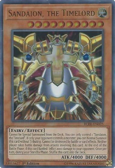 Sandaion the Timelord Battles of Legend: Relentless Revenge Yu-Gi-Oh! card