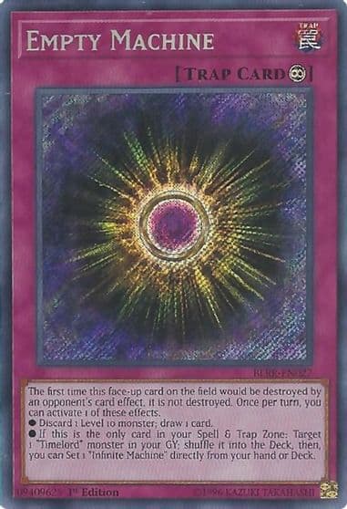 Empty Machine Battles of Legend: Relentless Revenge Yu-Gi-Oh! card