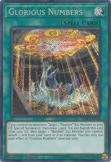 Glorious Numbers Battles of Legend: Relentless Revenge Yu-Gi-Oh! card