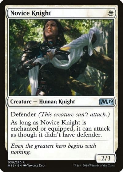Novice Knight Core Set 2019 Magic card