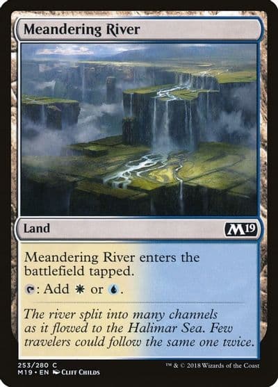 Meandering River Core Set 2019 Magic card