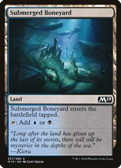 Submerged Boneyard Core Set 2019 Magic card