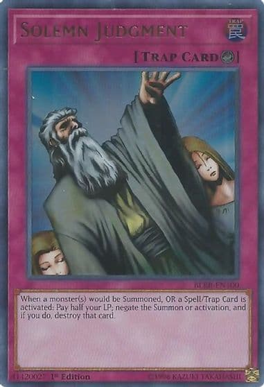 Solemn Judgment Battles of Legend: Relentless Revenge Yu-Gi-Oh! card