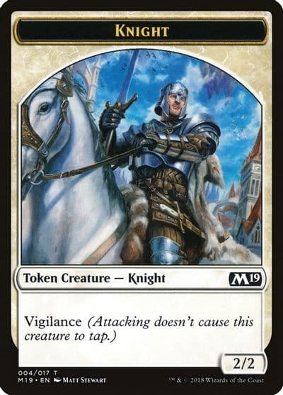 Knight Token Core Set 2019 Magic card
