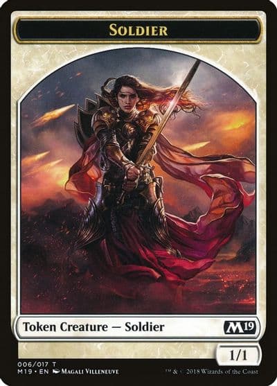 Soldier Token Core Set 2019 Magic card