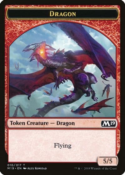 Dragon Token 010 Core Set 2019 Magic card