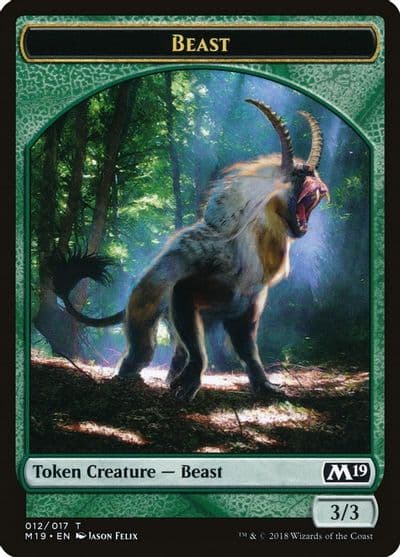 Beast Token Core Set 2019 Magic card