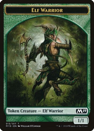 Elf Warrior Token Core Set 2019 Magic card