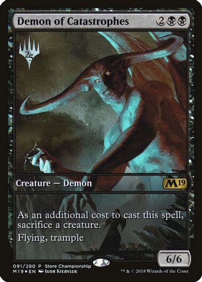 Demon of Catastrophes Game Day & Store Championship Promos Magic card