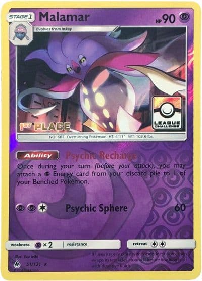 Malamar (League Challenge) [1st Place] League & Championship Cards Pokemon card