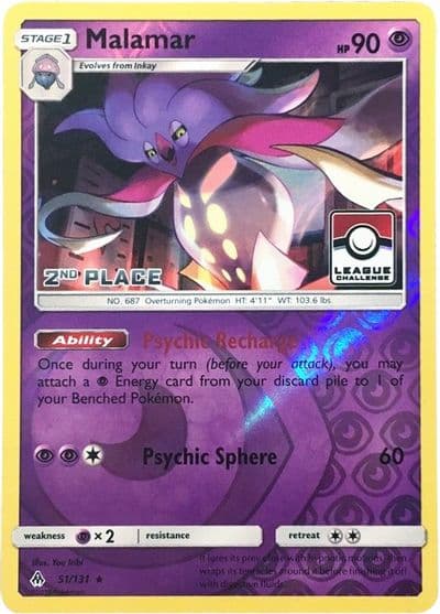 Malamar (League Challenge) [2nd Place] League & Championship Cards Pokemon card