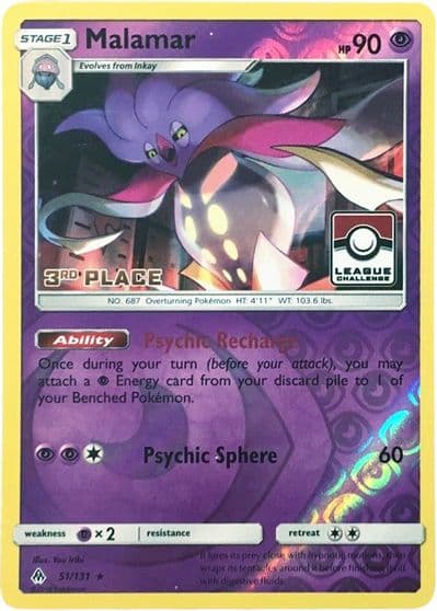 Malamar (League Challenge) [3rd Place] League & Championship Cards Pokemon card