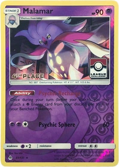 Malamar (League Challenge) [4th Place] League & Championship Cards Pokemon card
