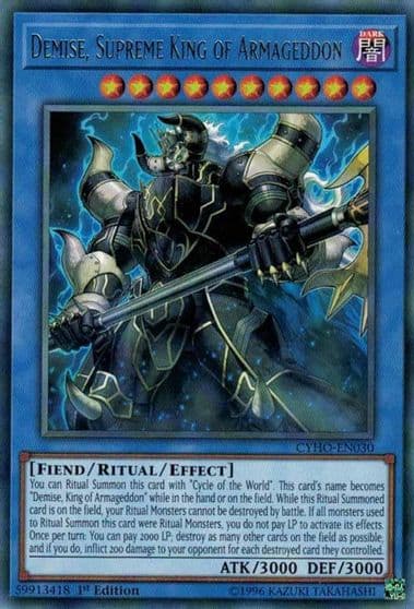 Demise Supreme King of Armageddon Cybernetic Horizon Yu-Gi-Oh! card