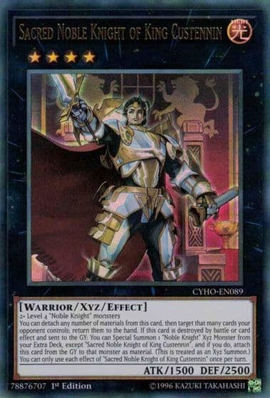 Sacred Noble Knight of King Custennin Cybernetic Horizon Yu-Gi-Oh! card