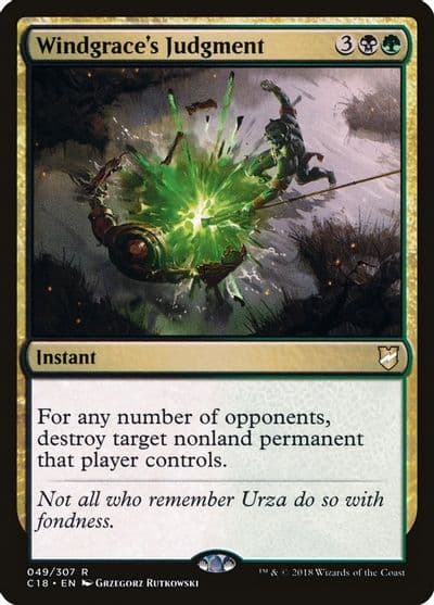 Windgraces Judgment Commander 2018 Magic card