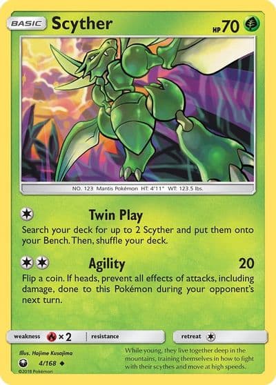 Scyther SM - Celestial Storm Pokemon card