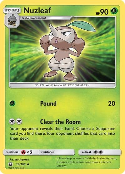 Nuzleaf SM - Celestial Storm Pokemon card