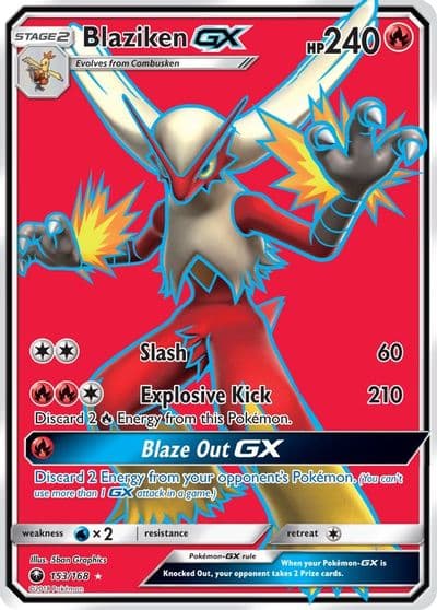 Blaziken GX (Full Art) SM - Celestial Storm Pokemon card