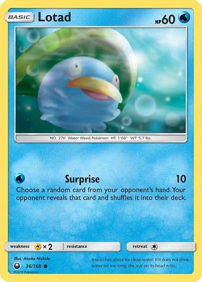 Lotad SM - Celestial Storm Pokemon card