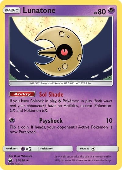 Lunatone SM - Celestial Storm Pokemon card