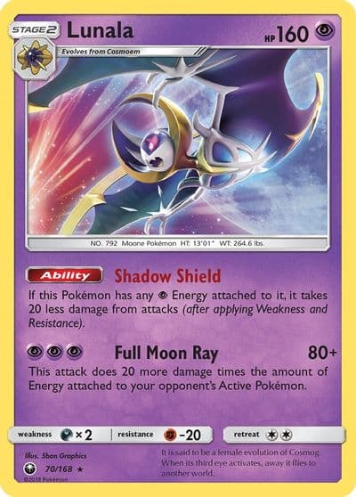Lunala SM - Celestial Storm Pokemon card