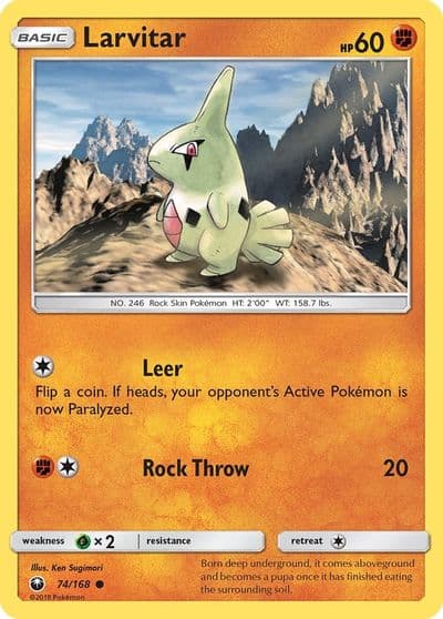 Larvitar SM - Celestial Storm Pokemon card
