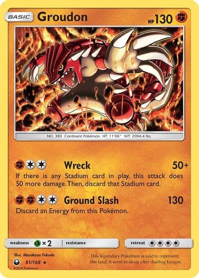 Groudon SM - Celestial Storm Pokemon card