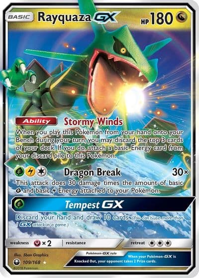 Rayquaza GX SM - Celestial Storm Pokemon card