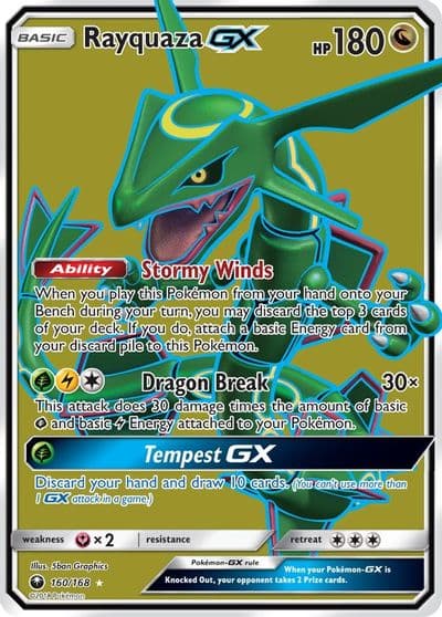 Rayquaza GX (Full Art) SM - Celestial Storm Pokemon card