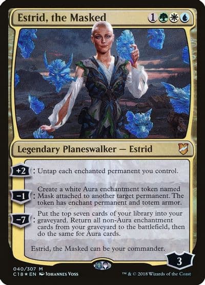 Estrid the Masked Commander 2018 Magic card