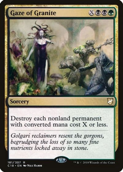 Gaze of Granite Commander 2018 Magic card