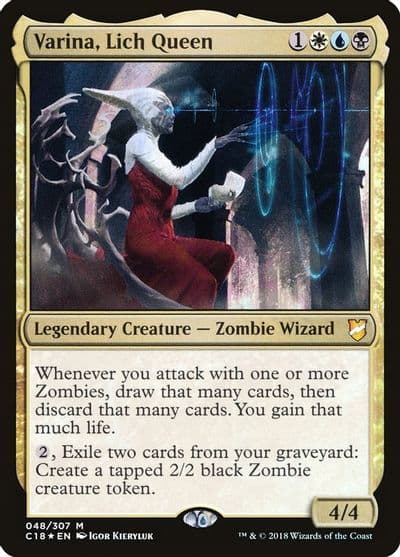 Varina Lich Queen Commander 2018 Magic card
