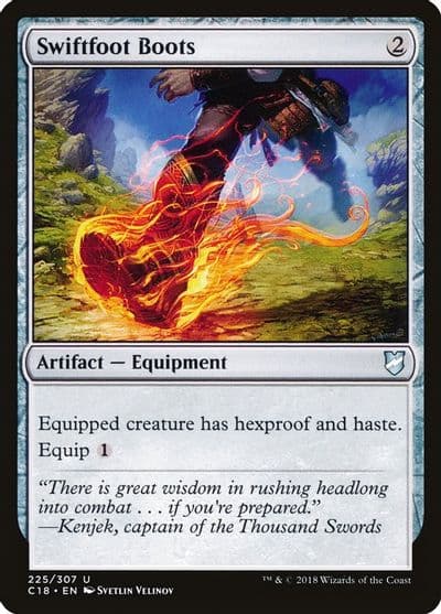 Swiftfoot Boots Commander 2018 Magic card