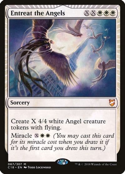 Entreat the Angels Commander 2018 Magic card