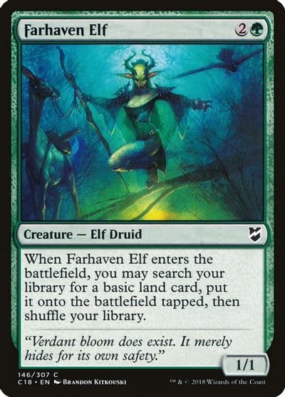 Farhaven Elf Commander 2018 Magic card
