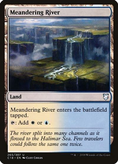 Meandering River Commander 2018 Magic card
