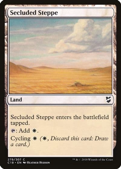Secluded Steppe Commander 2018 Magic card