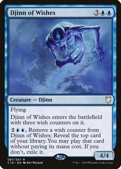 Djinn of Wishes Commander 2018 Magic card
