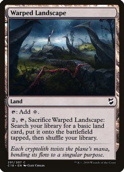 Warped Landscape Commander 2018 Magic card