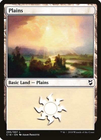 Plains 295 Commander 2018 Magic card