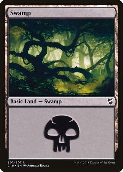 Swamp 301 Commander 2018 Magic card
