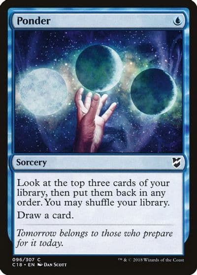 Ponder Commander 2018 Magic card