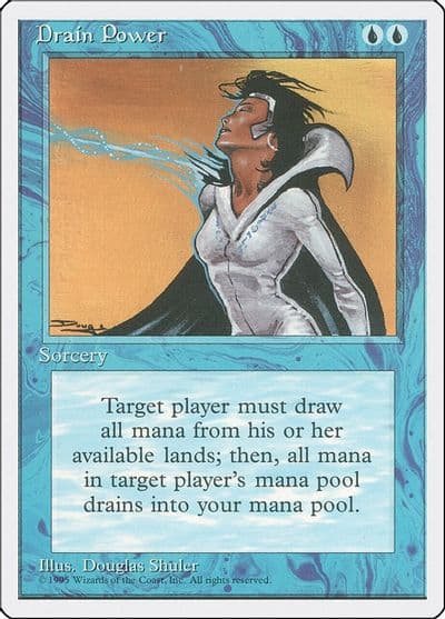 Drain Power Fourth Edition Magic card
