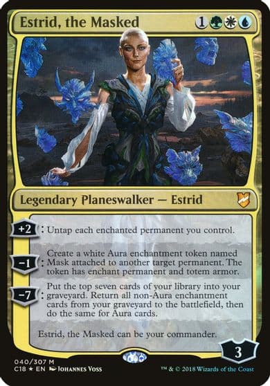 Estrid the Masked Commander 2018 Oversize Cards Magic card