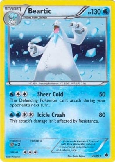 Beartic (Cracked Ice Holo) Blister Exclusives Pokemon card