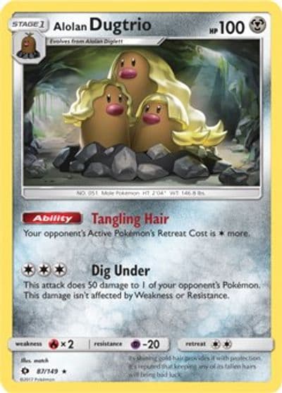 Alolan Dugtrio (Cosmos Holo) Blister Exclusives Pokemon card